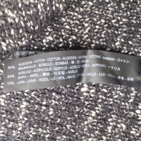 ZARA KNIT Italian Yarn PULLOVER HI LOW PONCHO CAPE Medium NWOT - Picture 5 of 9